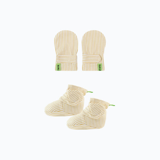 Mitten and Booties | Striped Butter